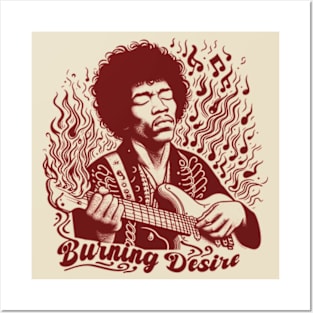 tshirt mug, sticker, print, Jimi Hendrix: Burning Desire Posters and Art